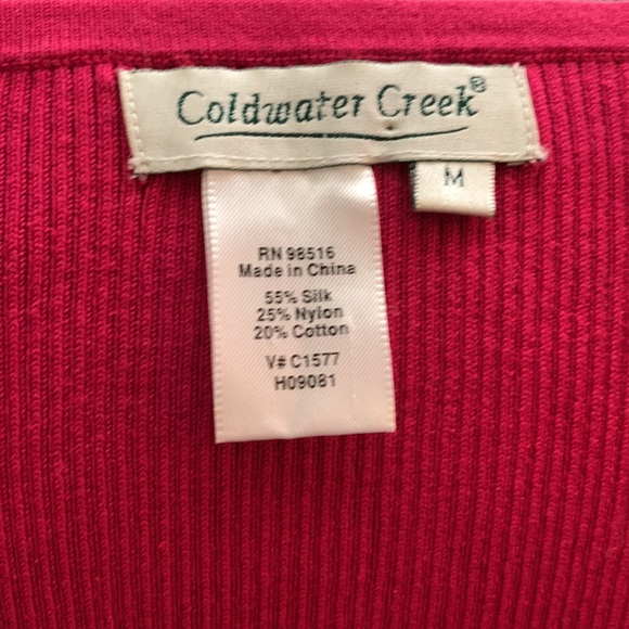Coldwater Creek magenta ribbed sleeveless tank sweater in good condition szM - Picture 4 of 5